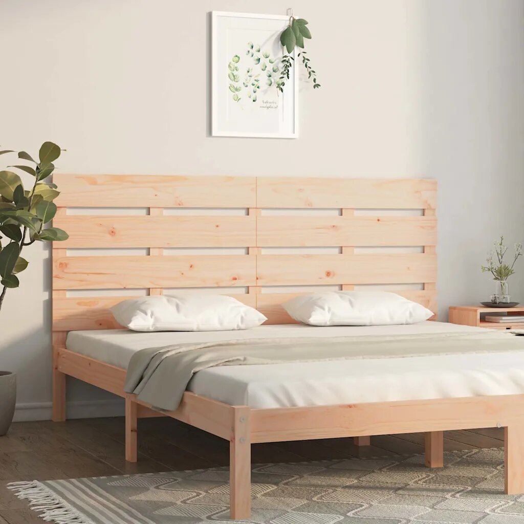 vidaXL Табла за спалня 160x3x80 см борово дърво масив