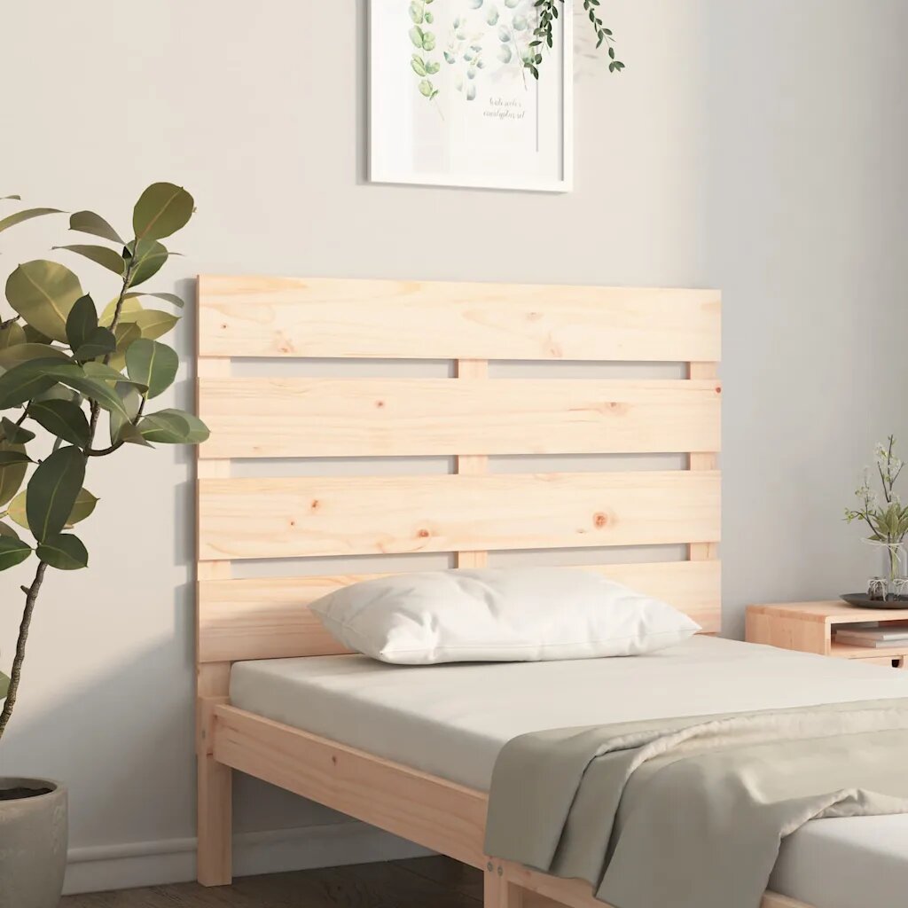 vidaXL Табла за спалня 90x3x80 см бор масив