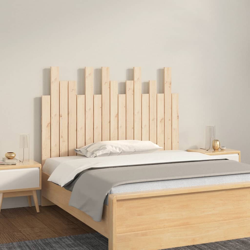vidaXL Табла за стена 108x3x80 см борово дърво масив