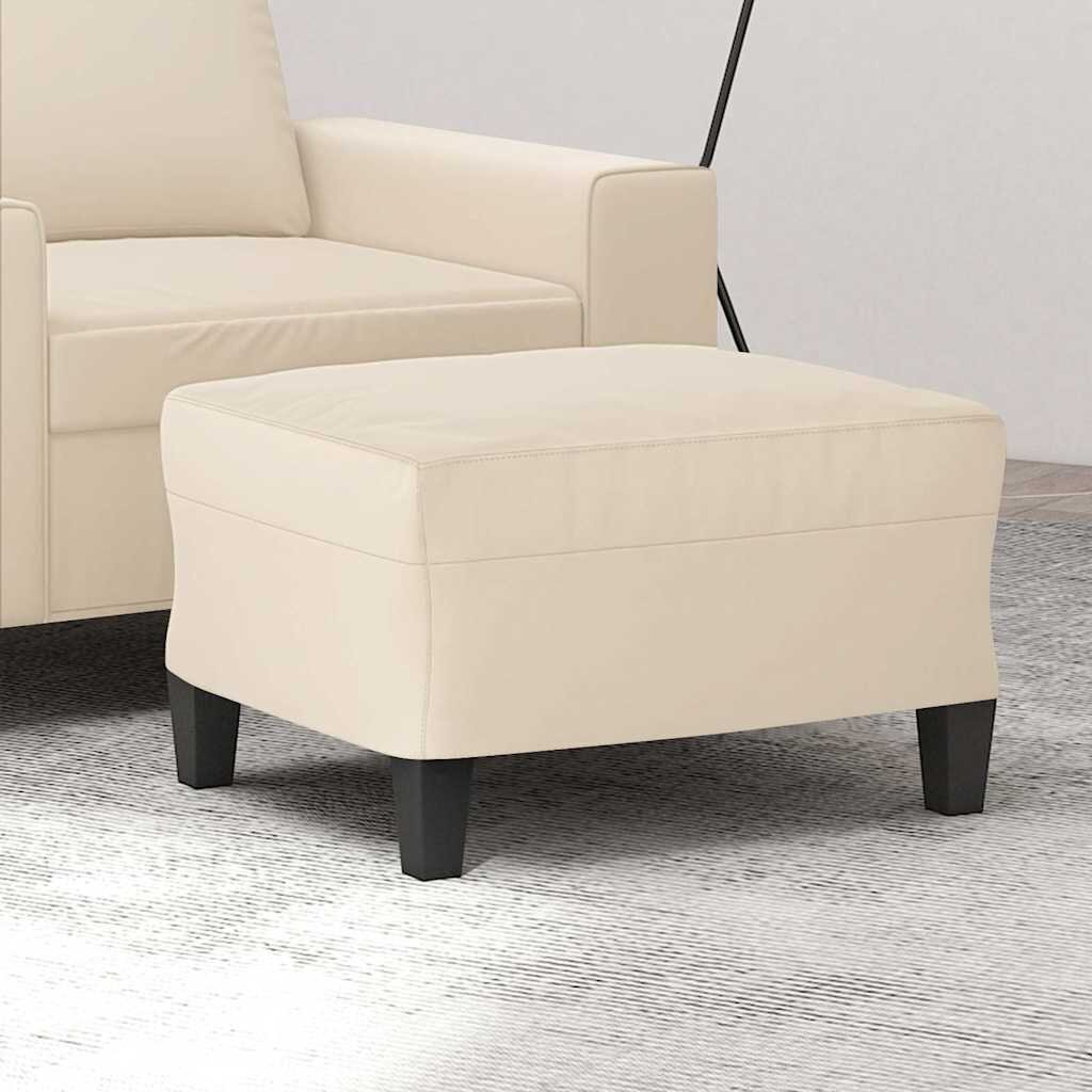 vidaXL Табуретка бежова 60x50x41 см плат микрофибър