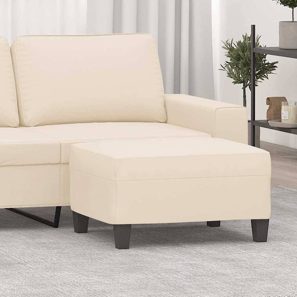 vidaXL Табуретка бежова 70x55x41 см плат микрофибър