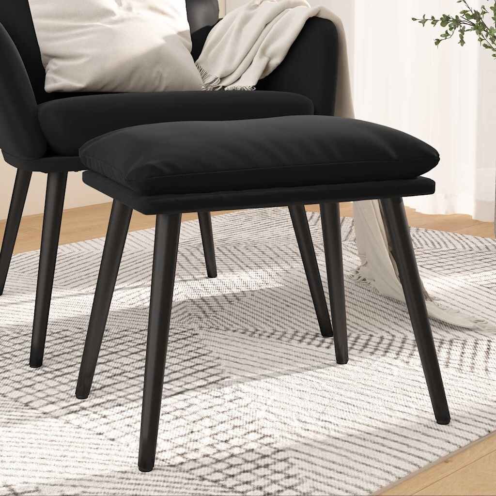 vidaXL Табуретка черна 45x295x35 см кадифе