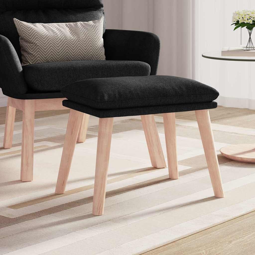 vidaXL Табуретка черна 45x295x35 см текстил