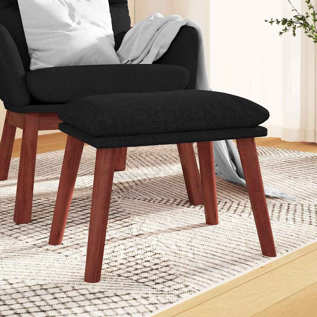 vidaXL Табуретка черна 45x295x35 см текстил