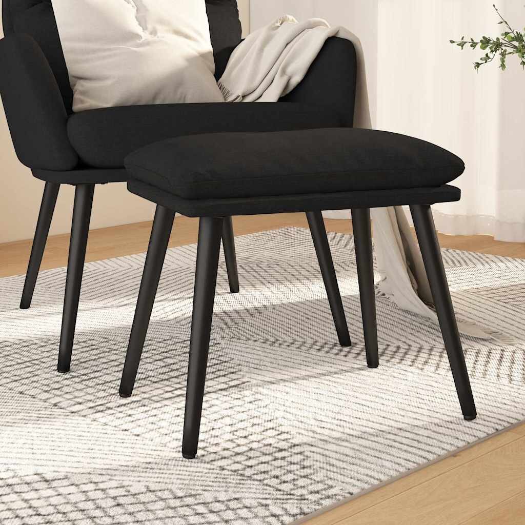 vidaXL Табуретка черна 45x295x35 см текстил