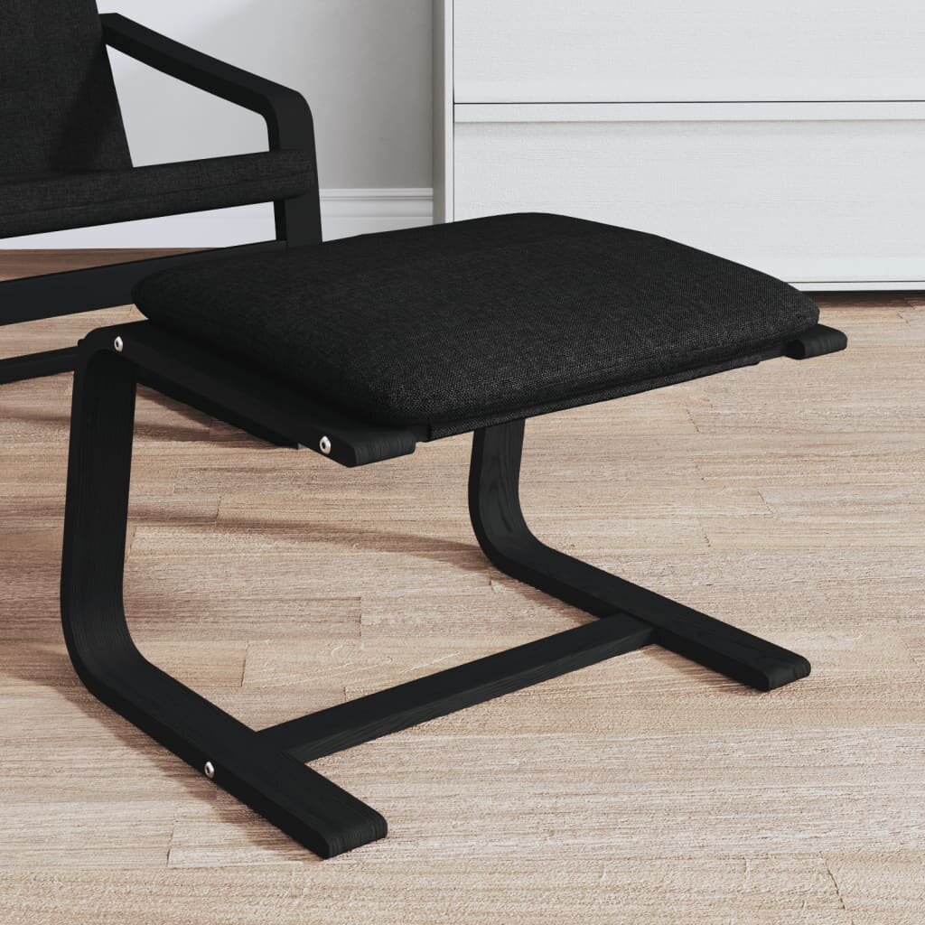 vidaXL Табуретка черна 51x41x40 см плат