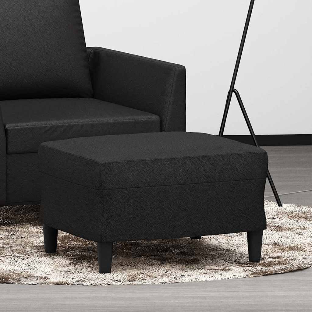 vidaXL Табуретка черна 60x50x41 см изкуствена кожа