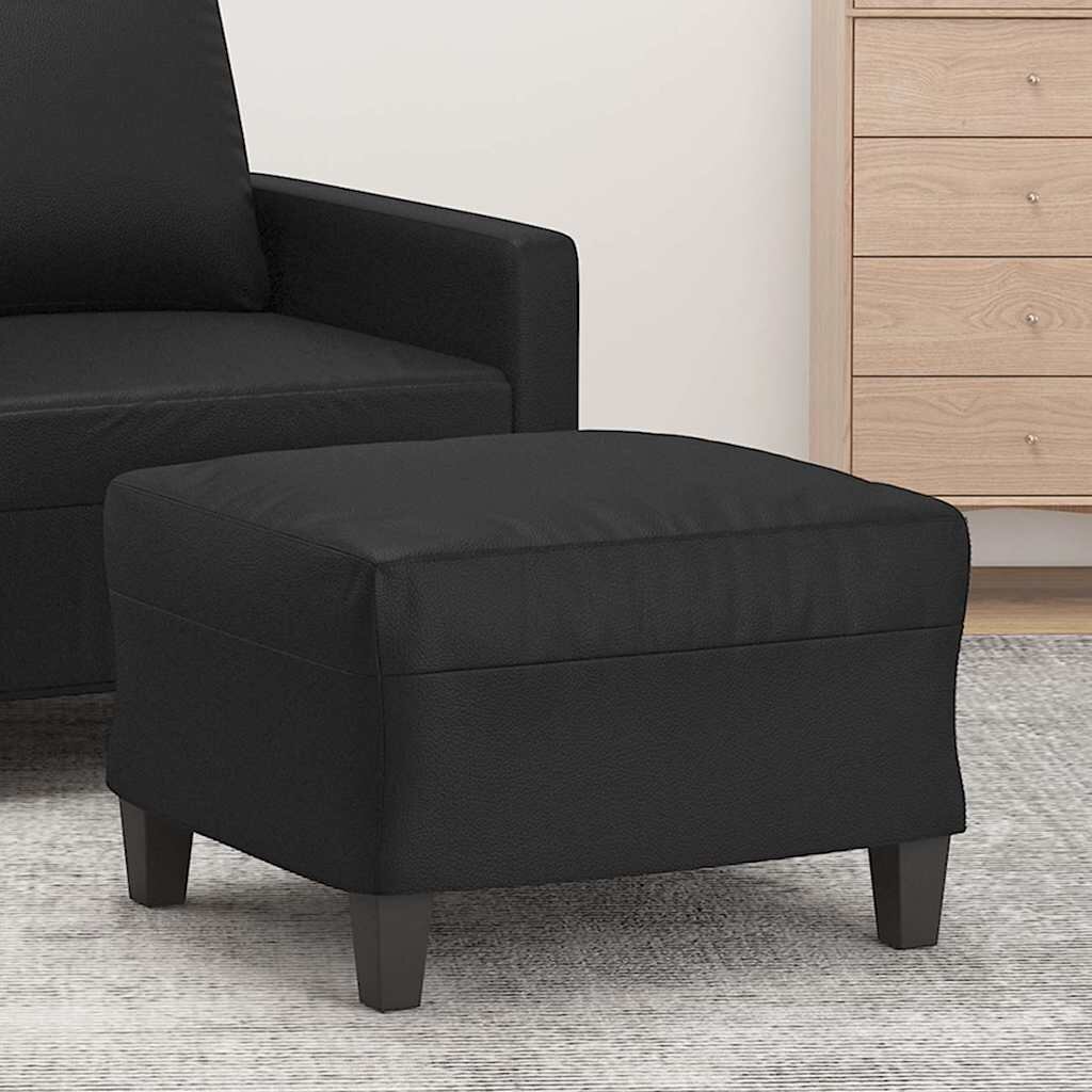 vidaXL Табуретка черна 60x50x41 см изкуствена кожа