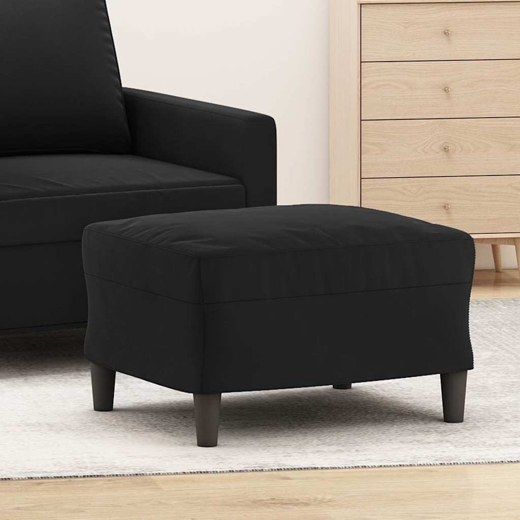 vidaXL Табуретка черна 60x50x41 см кадифе