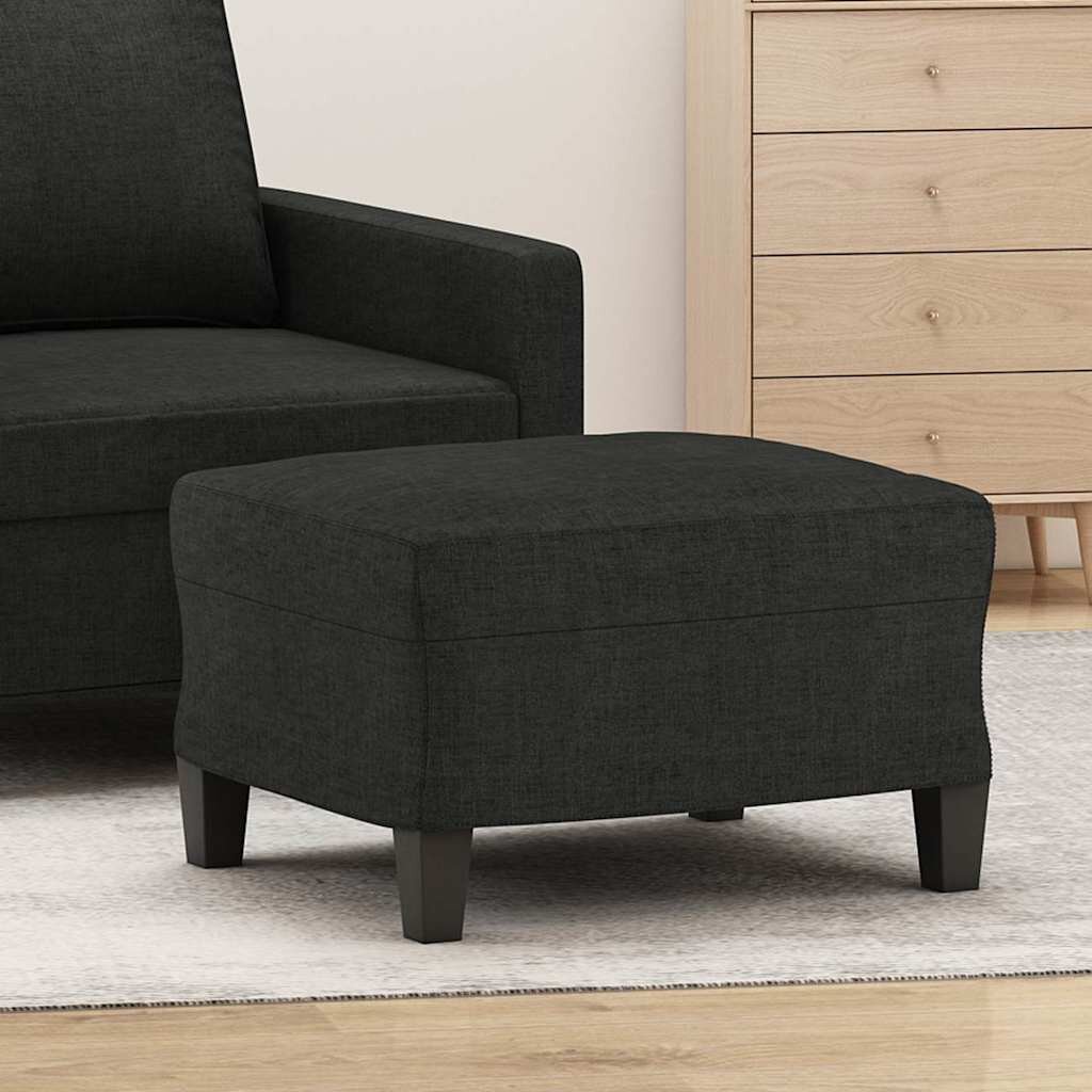 vidaXL Табуретка черна 60x50x41 см плат