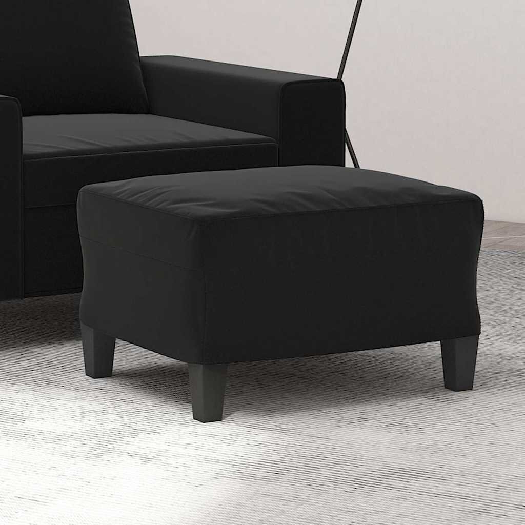 vidaXL Табуретка черна 60x50x41 см плат микрофибър