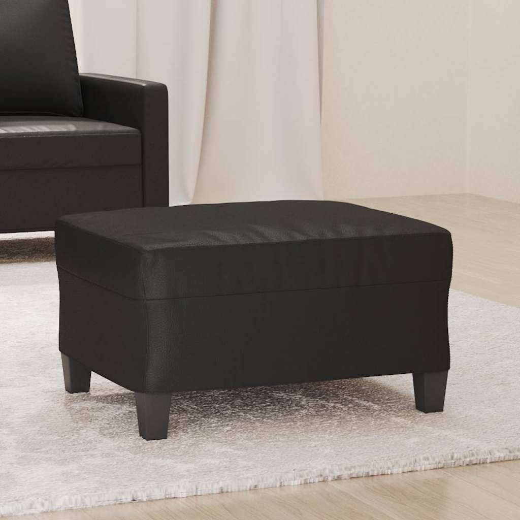 vidaXL Табуретка черна 70x55x41 см изкуствена кожа