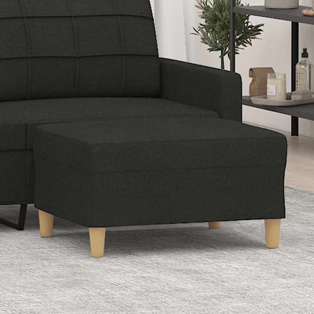 vidaXL Табуретка черна 70x55x41 см плат
