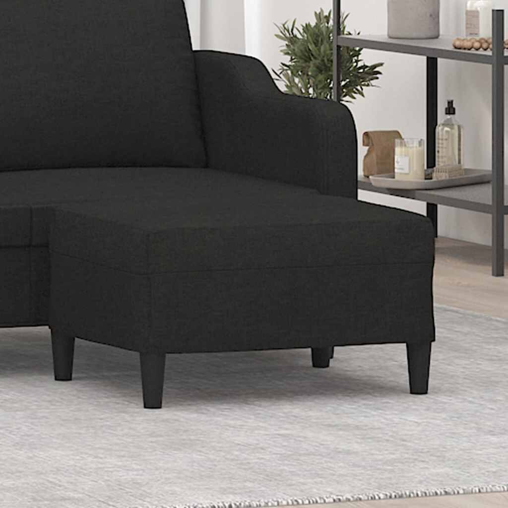 vidaXL Табуретка черна 70x55x41 см плат