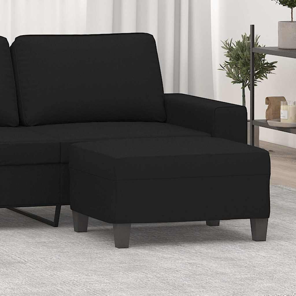 vidaXL Табуретка черна 70x55x41 см плат микрофибър