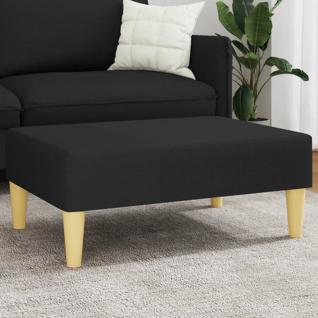 vidaXL Табуретка черна 77x55x31 см плат