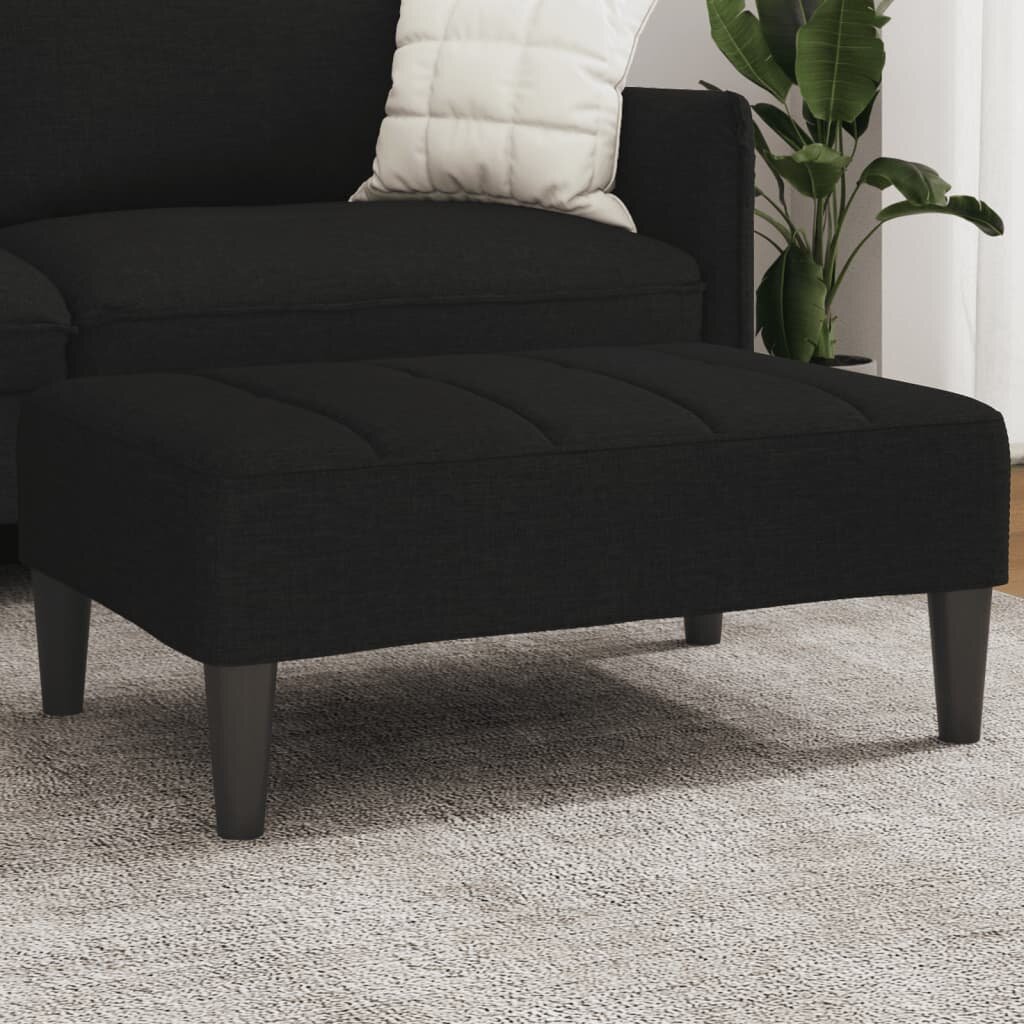 vidaXL Табуретка черна 77x55x31 см плат