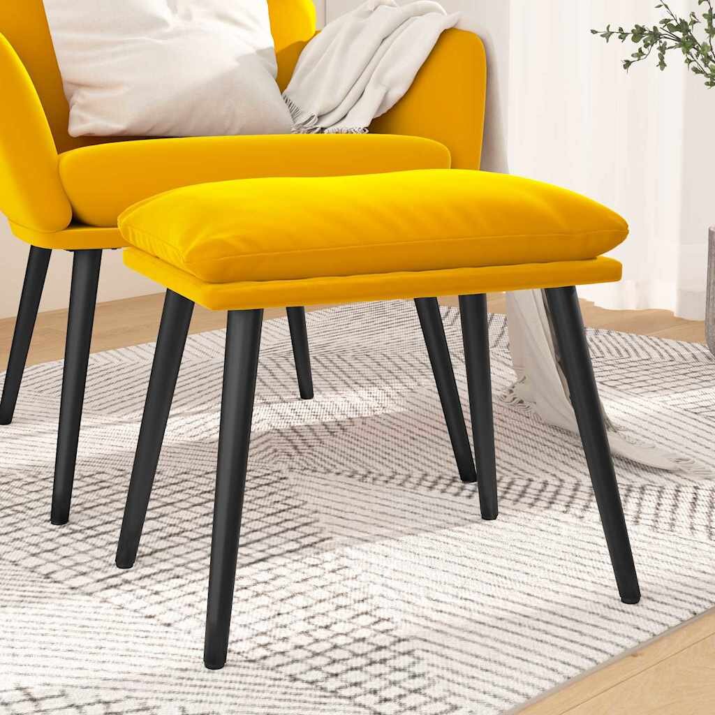 vidaXL Табуретка горчица жълта 45x295x35 см кадифе