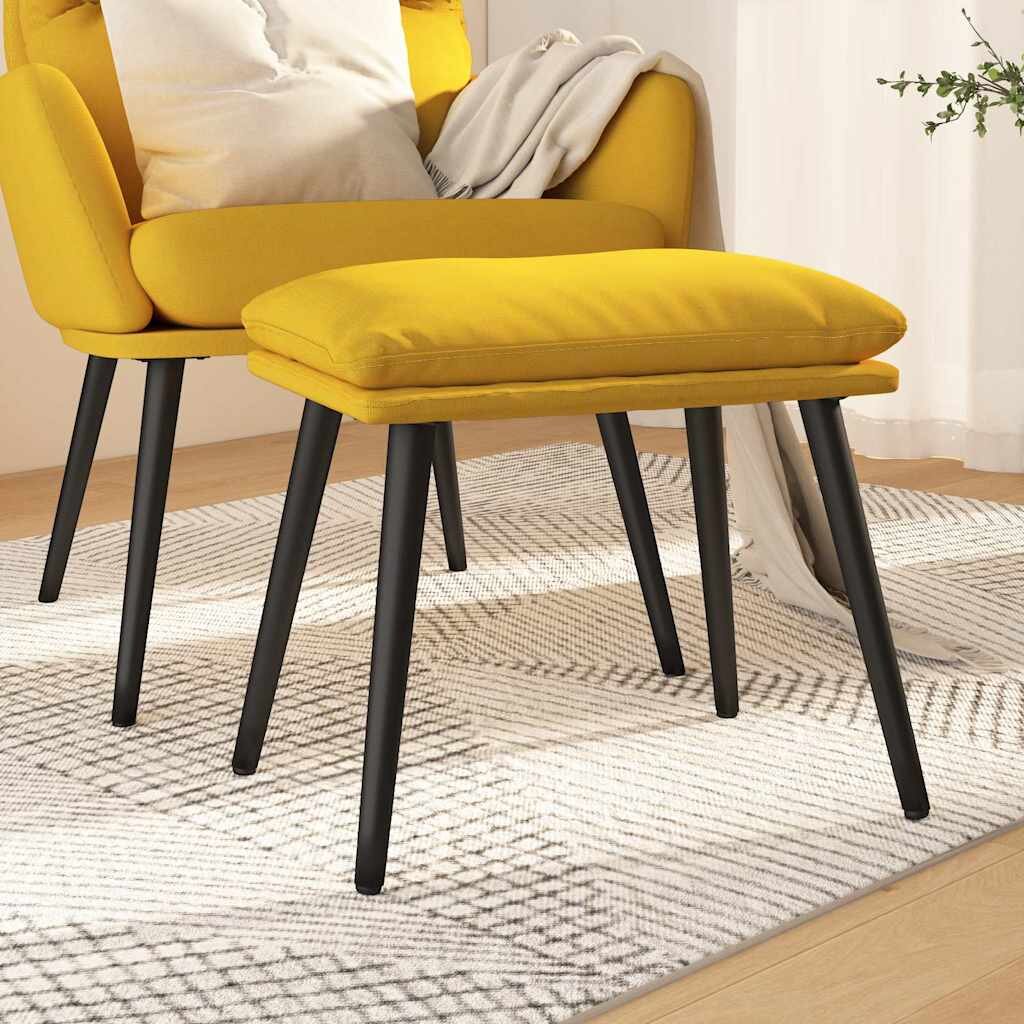 vidaXL Табуретка горчица жълта 45x295x35 см текстил