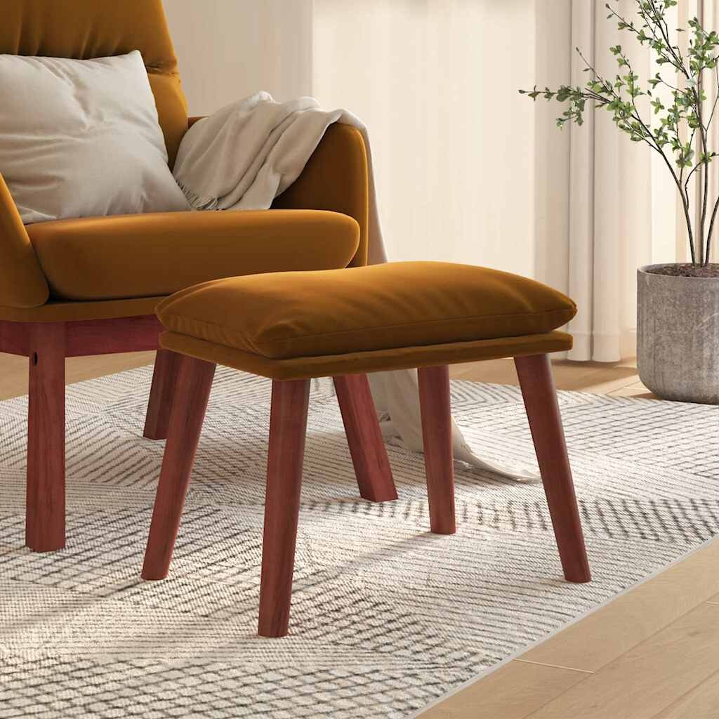 vidaXL Табуретка кафява 45x295x35 см кадифе