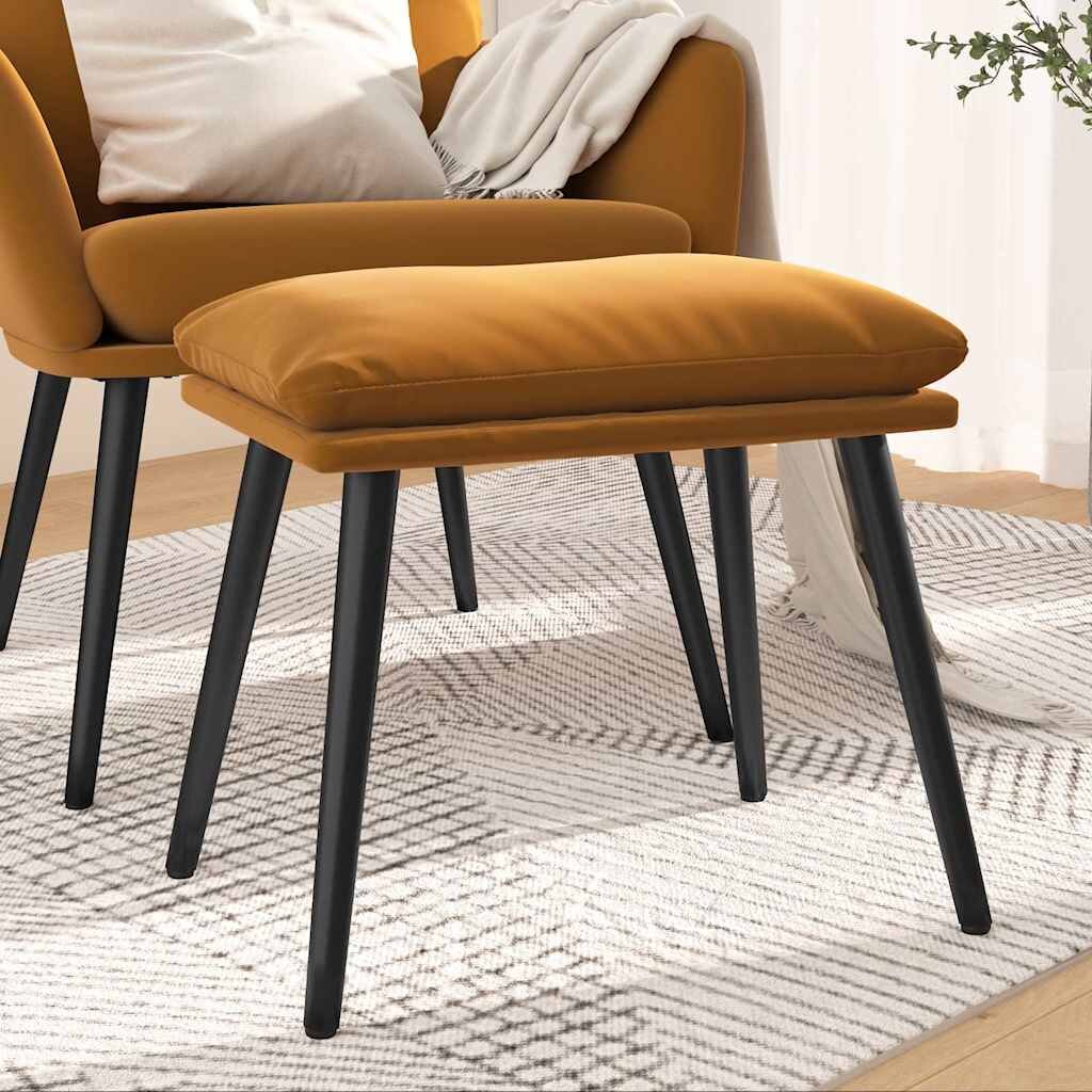 vidaXL Табуретка кафява 45x295x35 см кадифе