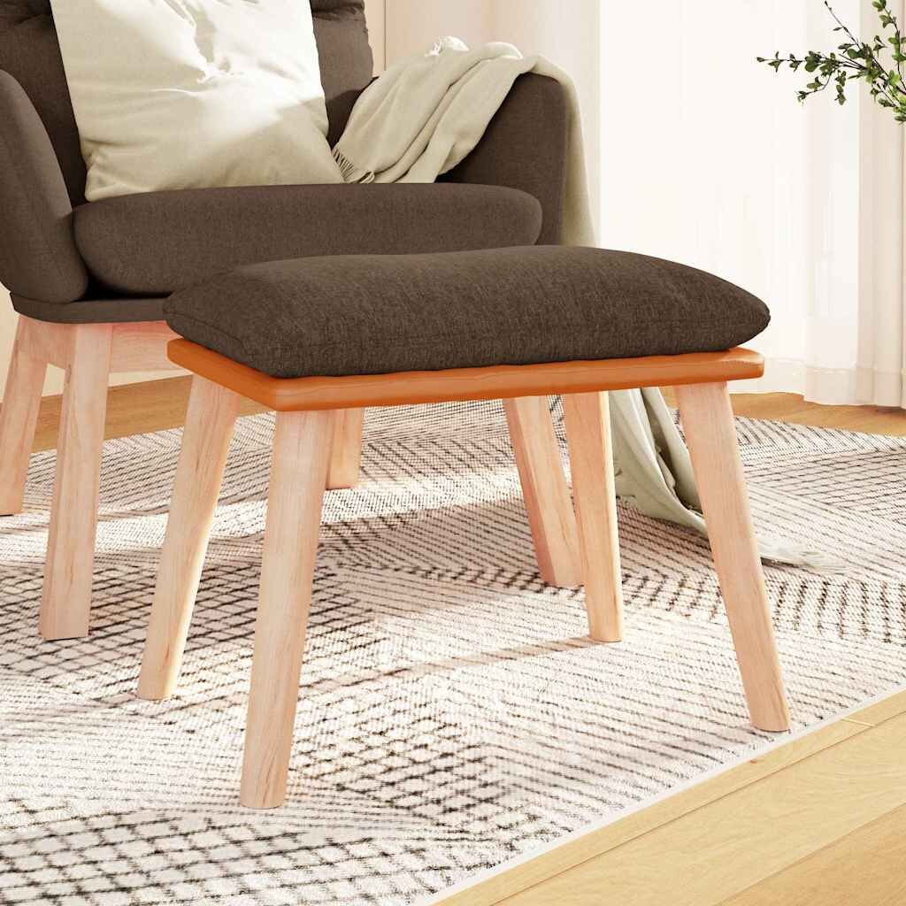 vidaXL Табуретка кафява 45x295x35 см текстил и изкуствена кожа
