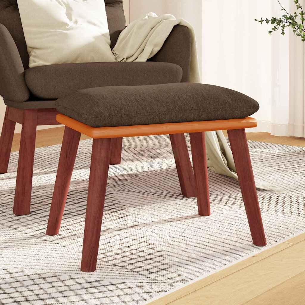 vidaXL Табуретка кафява 45x295x35 см текстил и изкуствена кожа