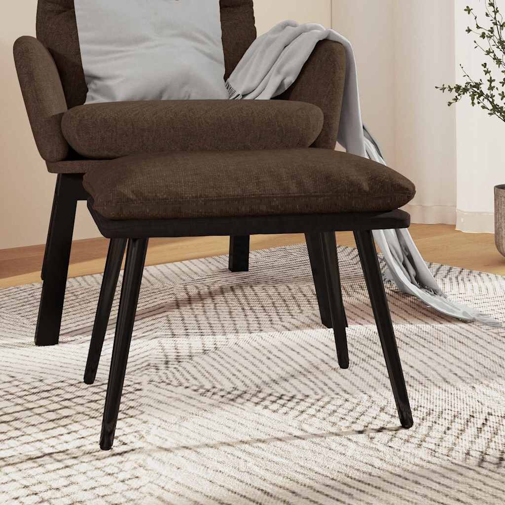 vidaXL Табуретка кафява 45x295x35 см текстил и изкуствена кожа