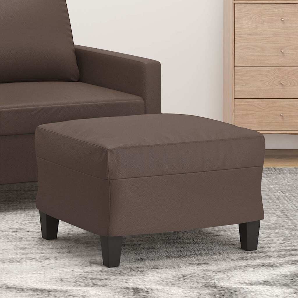 vidaXL Табуретка кафява 60x50x41 см изкуствена кожа