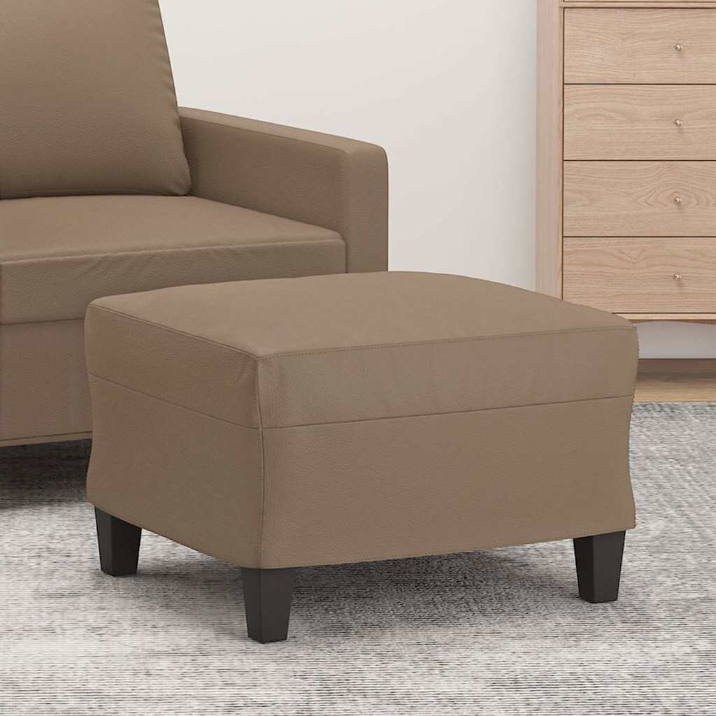 vidaXL Табуретка капучино 60x50x41 см изкуствена кожа