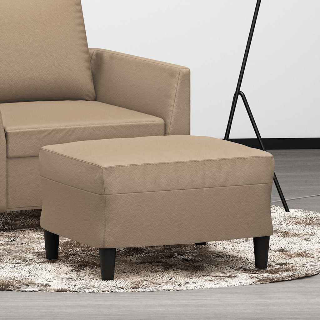 vidaXL Табуретка капучино 60x50x41 см изкуствена кожа