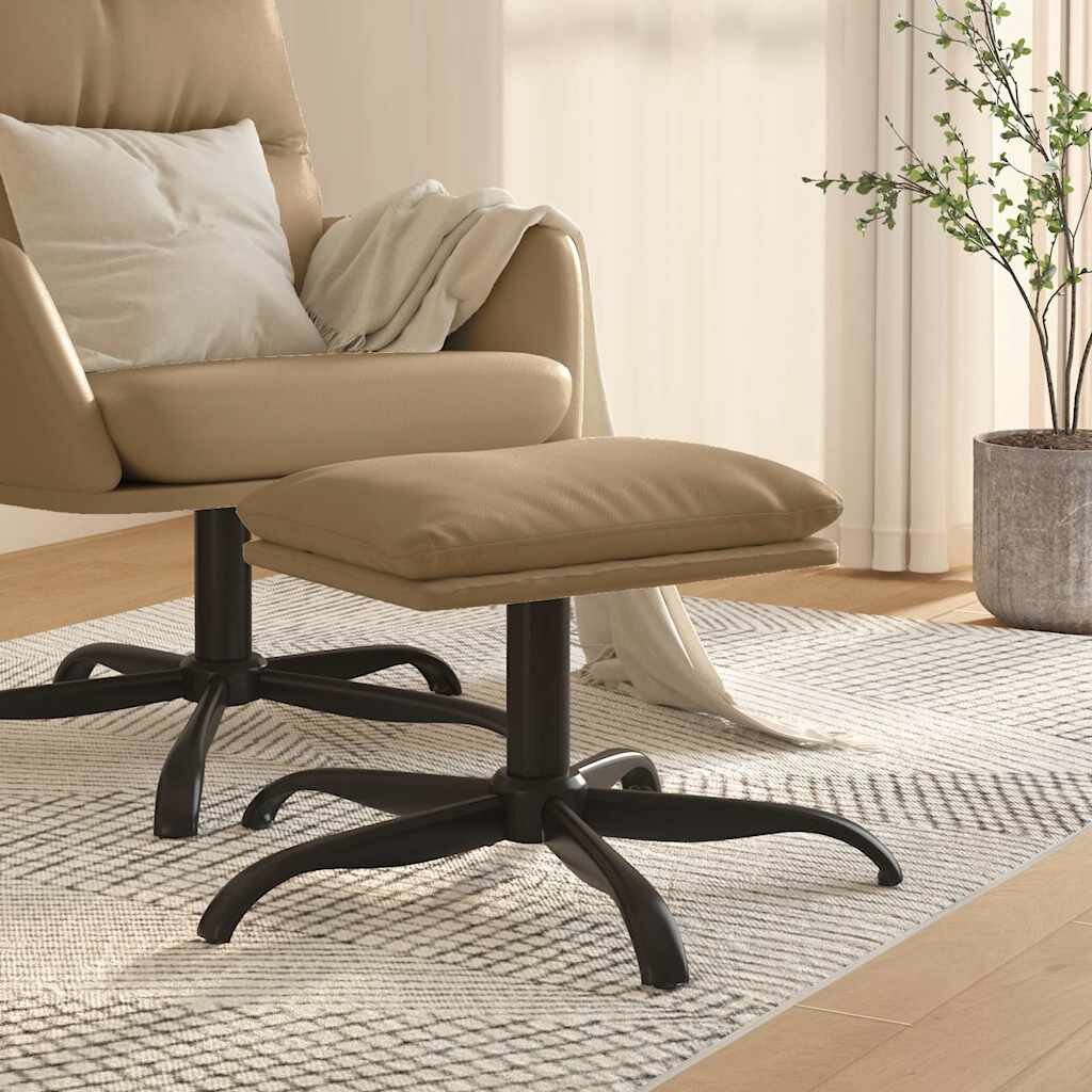 vidaXL Табуретка капучино 60x60x36 см изкуствена кожа