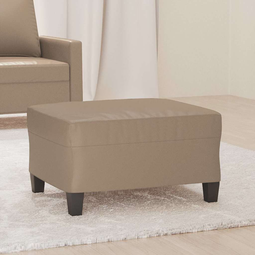 vidaXL Табуретка капучино 70x55x41 см изкуствена кожа