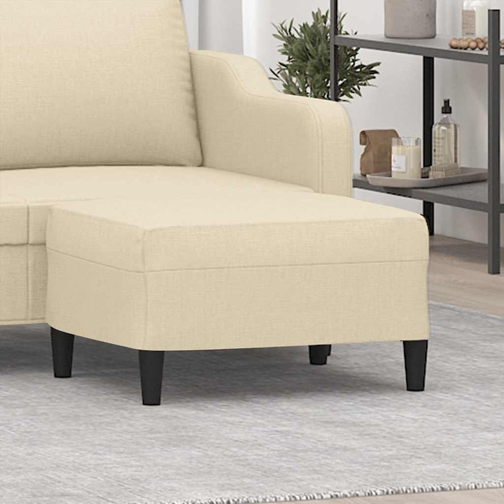 vidaXL Табуретка кремав 70x55x41 см плат