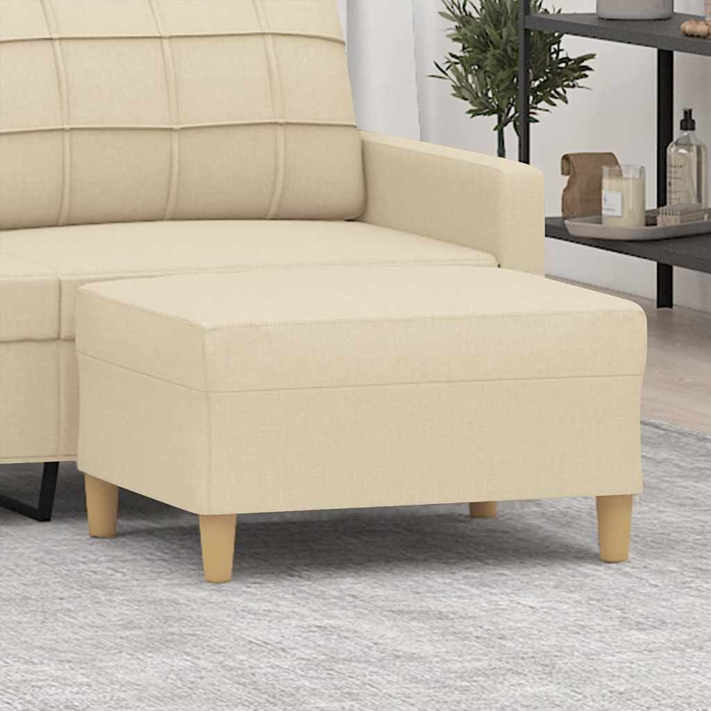 vidaXL Табуретка кремав 70x55x41 см плат
