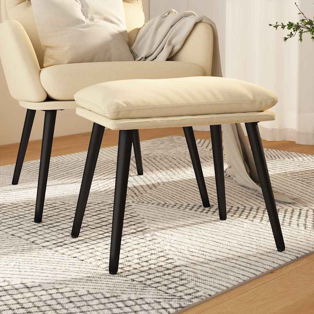 vidaXL Табуретка кремава 45x295x35 см текстил