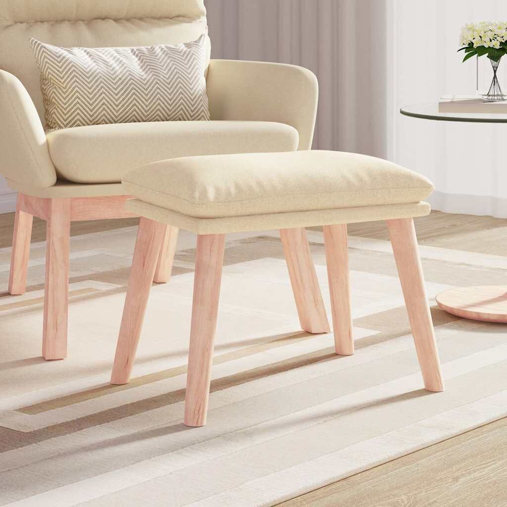 vidaXL Табуретка кремава 45x295x35 см текстил