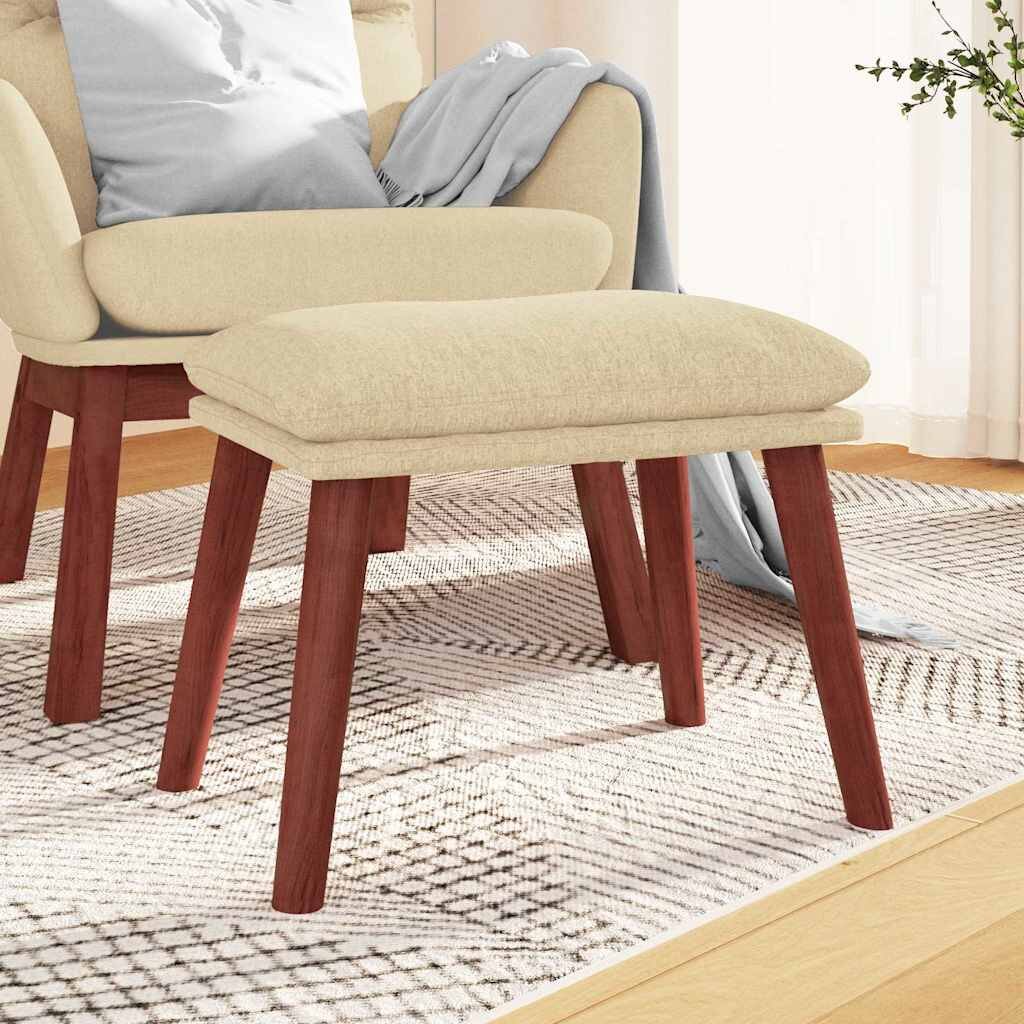 vidaXL Табуретка кремава 45x295x35 см текстил