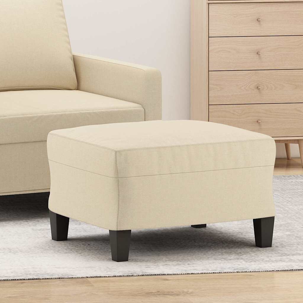 vidaXL Табуретка кремава 60x50x41 см плат