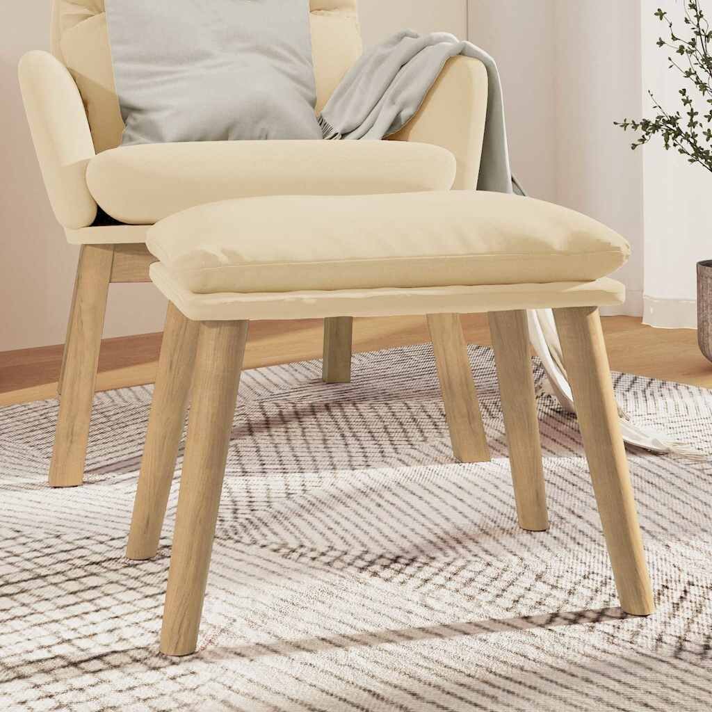 vidaXL Табуретка кремавобяла 45x295x35 см кадифе