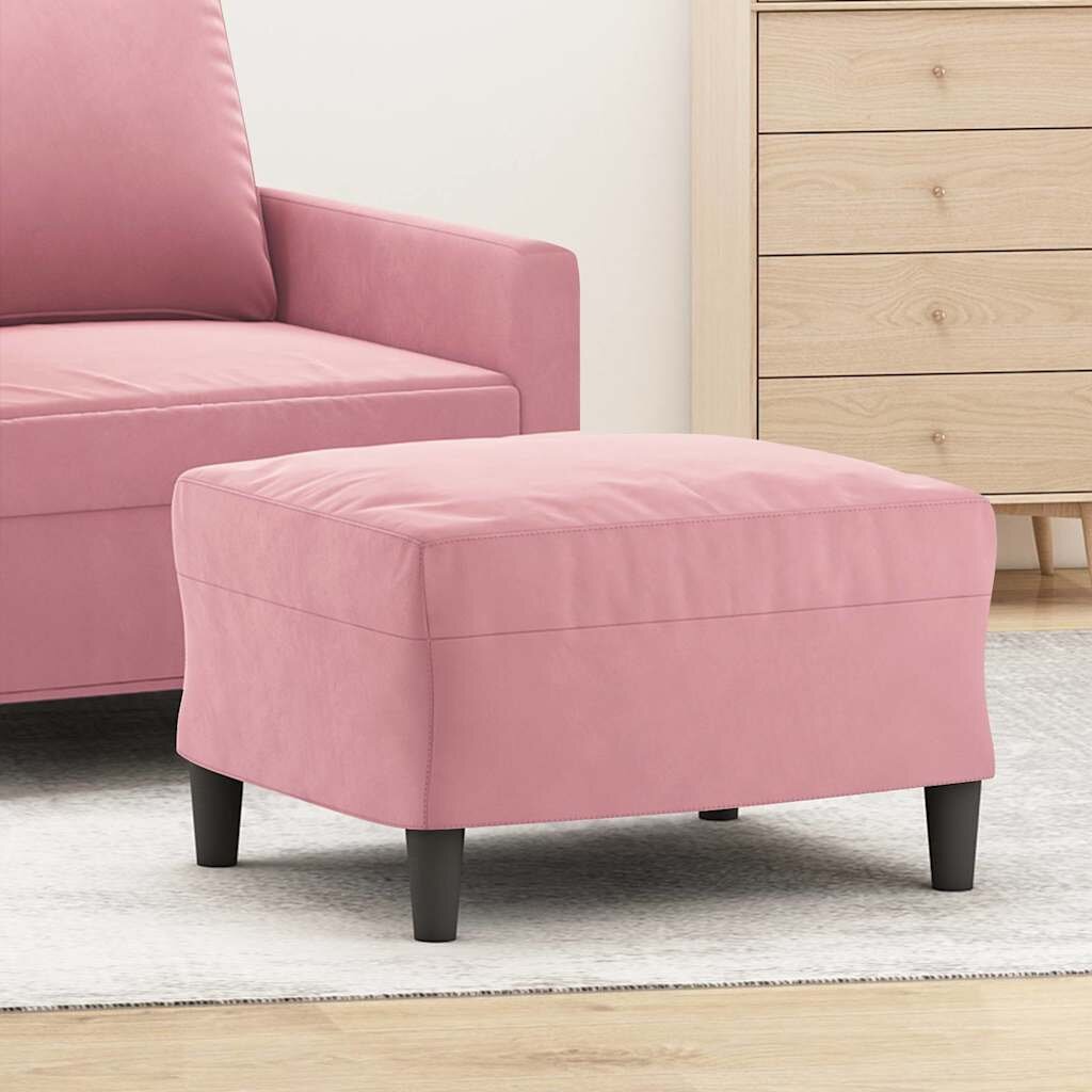 vidaXL Табуретка розова 60x50x41 см кадифе