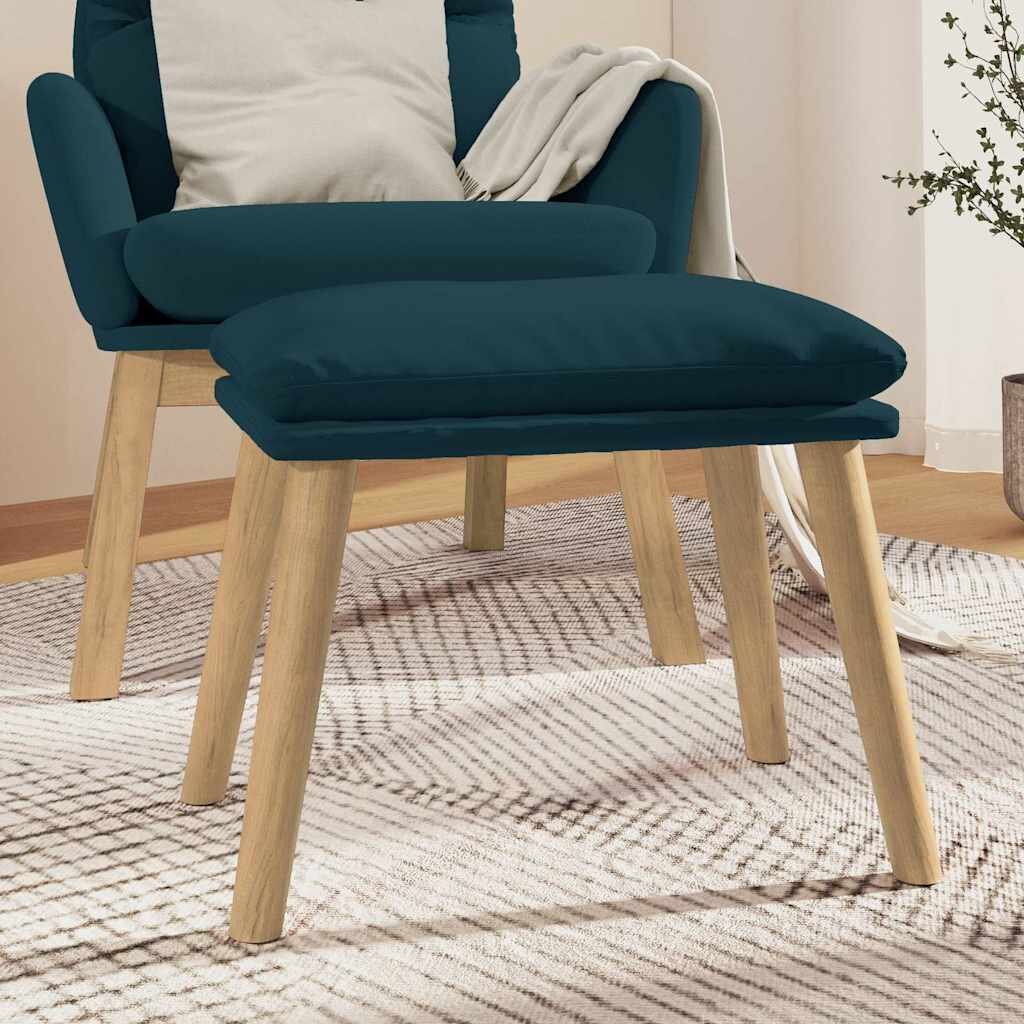 vidaXL Табуретка синя 45x295x35 см кадифе
