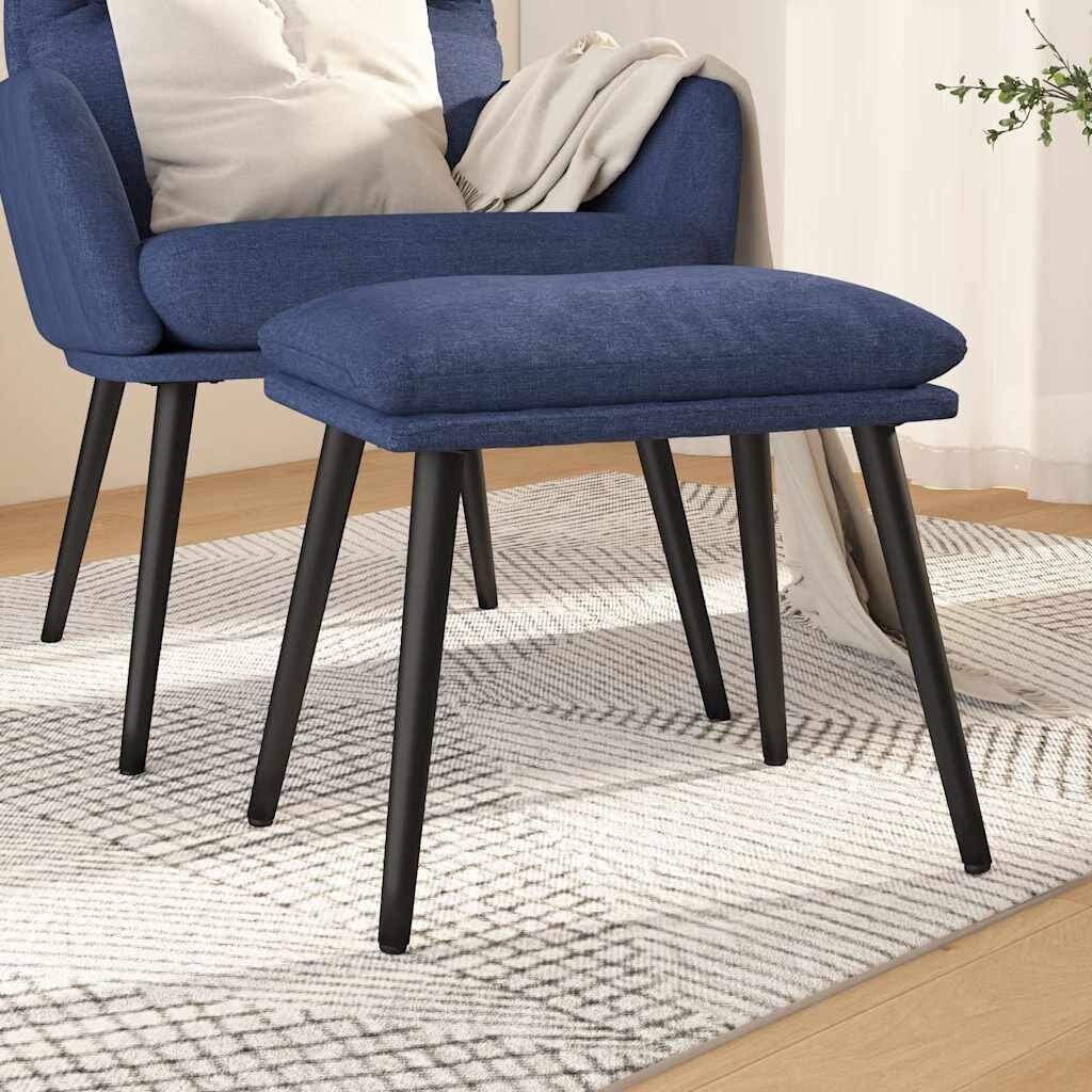 vidaXL Табуретка синя 45x295x35 см текстил