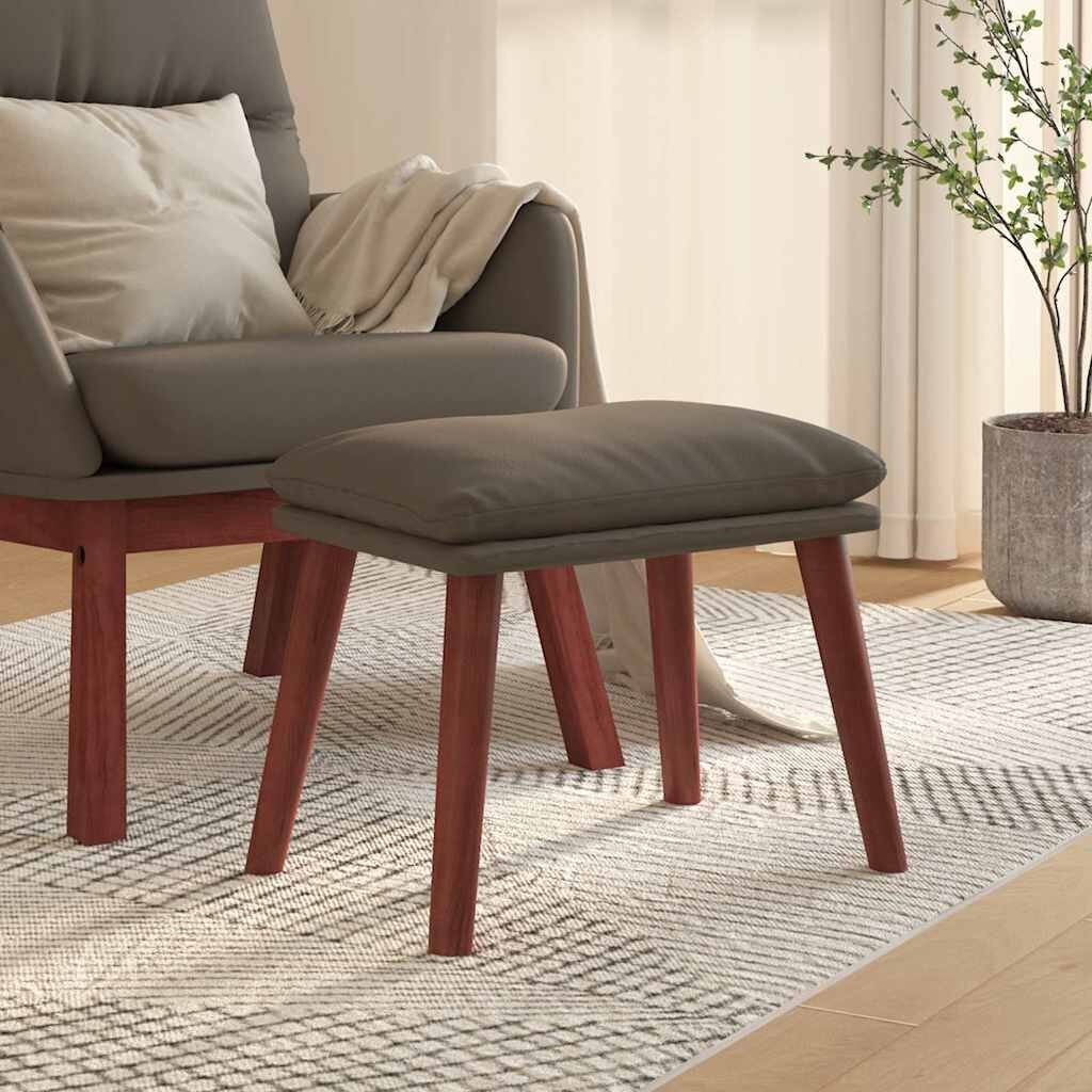 vidaXL Табуретка сива 45x295x35 см изкуствена кожа