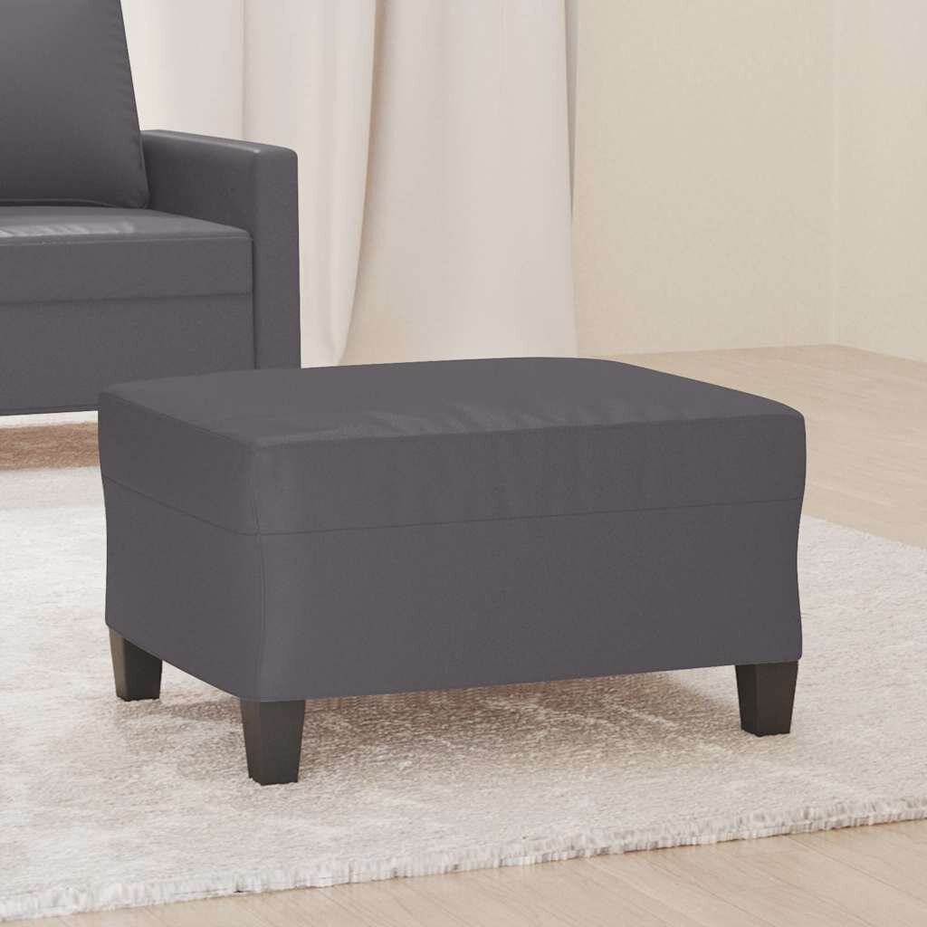 vidaXL Табуретка сива 70x55x41 см изкуствена кожа