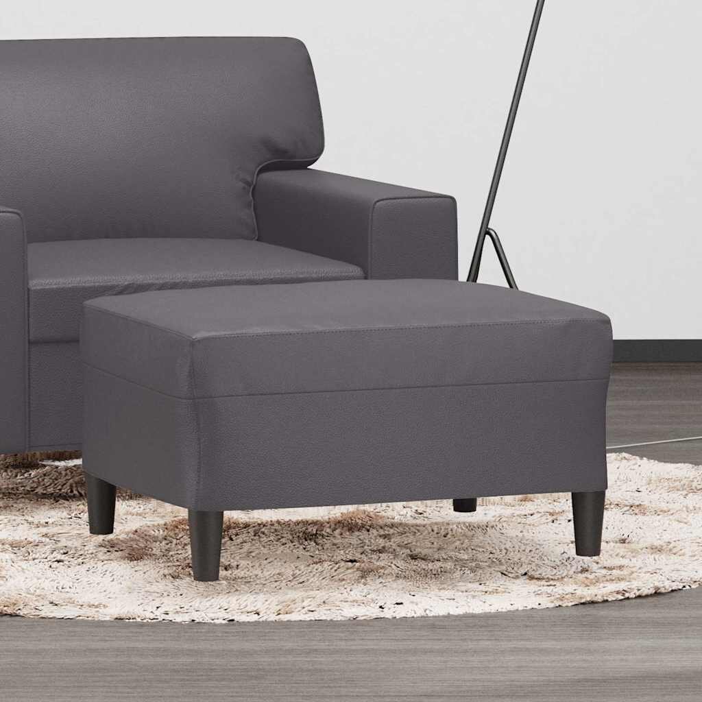 vidaXL Табуретка сива 70x55x41 см изкуствена кожа