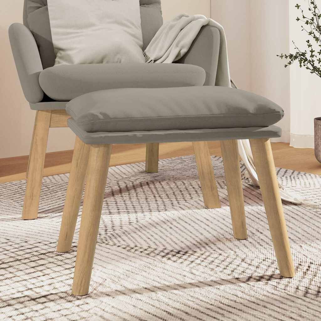 vidaXL Табуретка светлосива 45x295x35 см кадифе