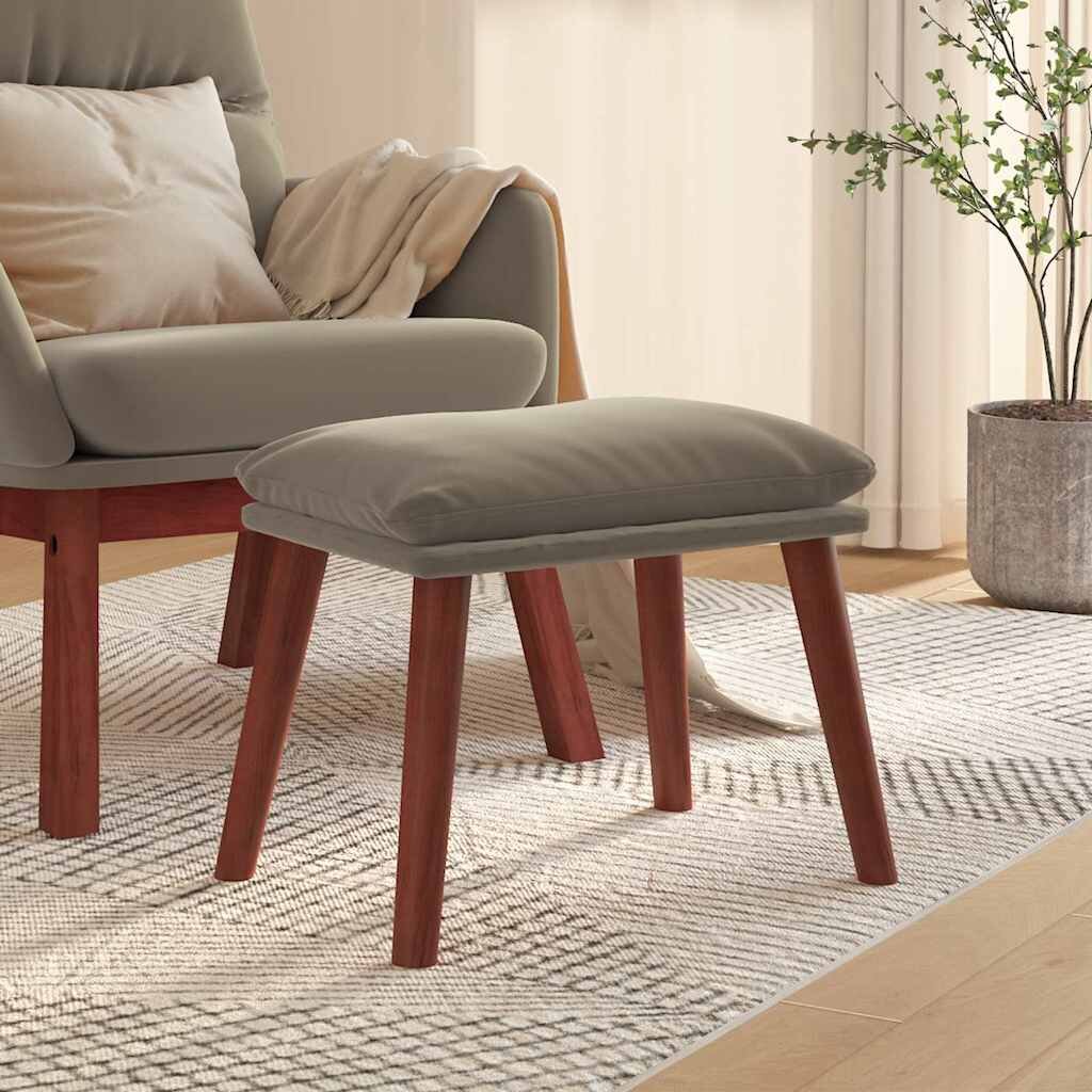vidaXL Табуретка светлосива 45x295x35 см текстил