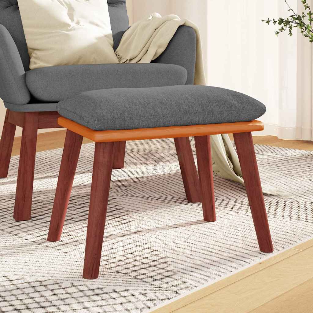 vidaXL Табуретка светлосива 45x295x35 см текстил и изкуствена кожа
