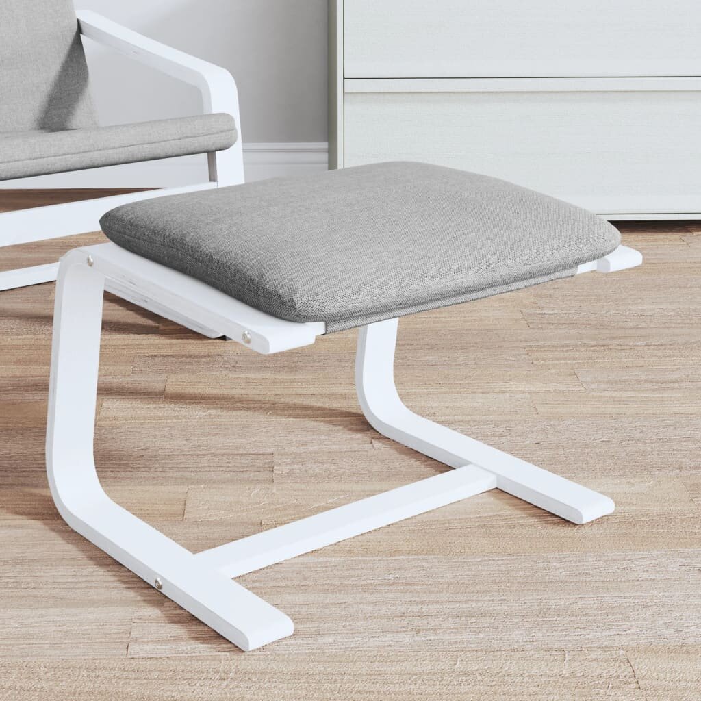 vidaXL Табуретка светлосива 51x41x40 см текстил